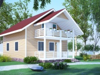 Каркасный дом 7х9 | Полутороэтажные деревянные дома и коттеджи 7х9
